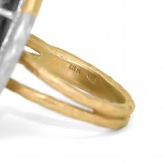 Pamela Froman Platinum Rutilated Quartz White Diamond Yellow White Gold Ring Pamela Froman - 4703088