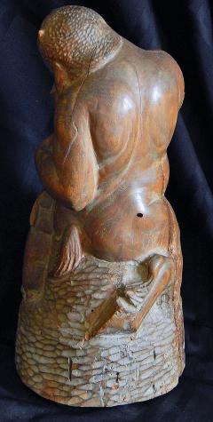 Pan and Rabbit mahogany early 20th C  - 2492947