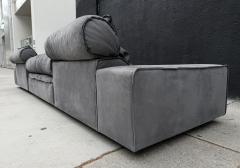 Paola Navone Miami Sectional Sofa by Paola Navone for Baxter Upholstered in Gray Leather - 4580736