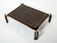 Paolo Barracchia macassar ebony marquetry brass coffee table 1978 - 2932007