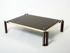 Paolo Barracchia macassar ebony marquetry brass coffee table 1978 - 2932008