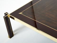 Paolo Barracchia macassar ebony marquetry brass coffee table 1978 - 2932010