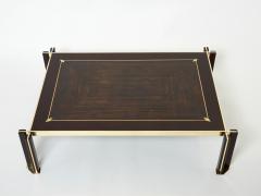 Paolo Barracchia macassar ebony marquetry brass coffee table 1978 - 2932012