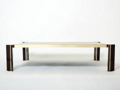 Paolo Barracchia macassar ebony marquetry brass coffee table 1978 - 2932013