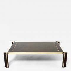 Paolo Barracchia macassar ebony marquetry brass coffee table 1978 - 2933281