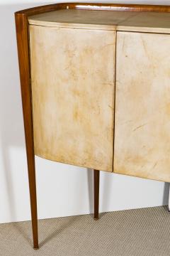 Paolo Buffa A Paolo Buffa Parchment Sideboard on Tapped Legs w Curled Bentwood Encasement - 159893