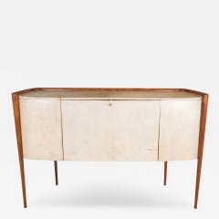 Paolo Buffa A Paolo Buffa Parchment Sideboard on Tapped Legs w Curled Bentwood Encasement - 160720