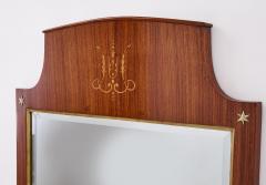 Paolo Buffa Elegant Pair of Shield Mirrors with marquetry decor Italy 1950s - 4492218