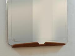 Paolo Buffa Grand Paolo Buffa Cherry Brass Wall Mirror Mid Century Italy ca 1940s - 4286009