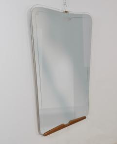 Paolo Buffa Grand Paolo Buffa Cherry Brass Wall Mirror Mid Century Italy ca 1940s - 4286014