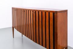 Paolo Buffa Grande Credenza by Paolo Buffa in Wood Brass and Glass Italy 1950s - 3119277