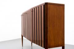 Paolo Buffa Grande Credenza by Paolo Buffa in Wood Brass and Glass Italy 1950s - 3119281