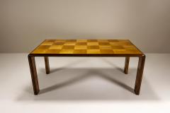 Paolo Buffa Italian Dining Table with Checkered Inlay in the Style of Paolo Buffa Italy - 4300256