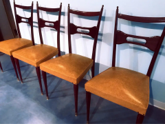 Paolo Buffa Italian Mid Century Dining Chairs Paolo Buffa Style Set of Six 1950s - 2599672