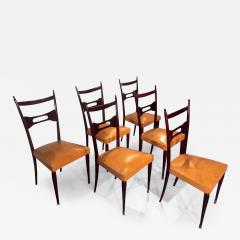 Paolo Buffa Italian Mid Century Dining Chairs Paolo Buffa Style Set of Six 1950s - 2603060