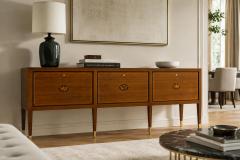 Paolo Buffa Italian Mid Century Inlayed Sideboard designed by Paolo Buffa 1950s - 4654526