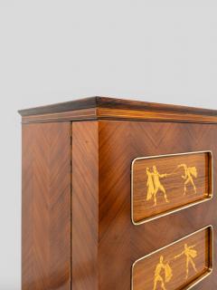 Paolo Buffa Italian Mid Century Inlayed Sideboard or Cabinet Bar designed by Paolo Buffa - 4742895