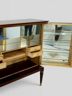 Paolo Buffa Italian Mid Century Inlayed Sideboard or Cabinet Bar designed by Paolo Buffa - 4742897
