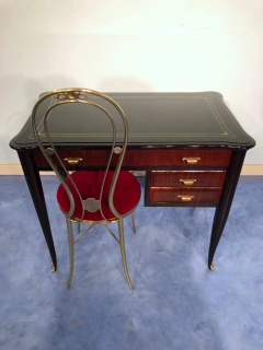 Paolo Buffa Italian Mid Century Modern Small Desk and Chair Attributed to Paolo Buffa 1950s - 2600078