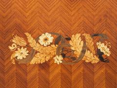Paolo Buffa Italian Mid Century Sideboard by Paolo Buffa with Floral Marquetry 1950s - 4742914