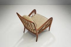 Paolo Buffa Italian Modern Chair with Upholstered Cushions by Paolo Buffa Italy 1950s - 3248776