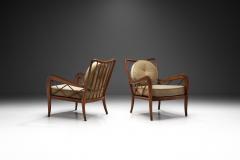 Paolo Buffa Italian Modern Chairs with Upholstered Cushions by Paolo Buffa Italy 1950s - 3245640