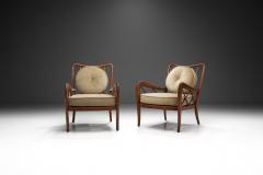 Paolo Buffa Italian Modern Chairs with Upholstered Cushions by Paolo Buffa Italy 1950s - 3245641