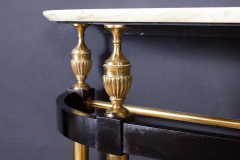 Paolo Buffa Italian Modernist Midcentury Oval Shaped Gilt Bronze Console Table - 1622655