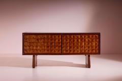 Paolo Buffa Large sculpted diamond shaped chestnut sideboard Italy 1940s - 4084216