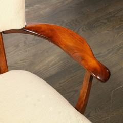 Paolo Buffa Mid Century Modernist Sculptural Hand rubbed Walnut Desk Chair by Paolo Buffa - 3276307