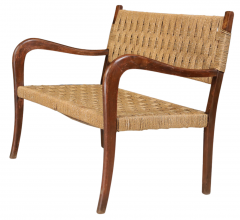 Paolo Buffa Mid century Paolo Buffa corded jute bench settee - 2862566