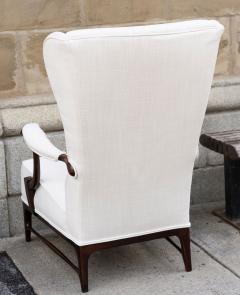 Paolo Buffa PAIR OF WALNUT MID CENTURY MODERN WINGBACK ARMCHAIRS BY PAOLO BUFFA - 2351363