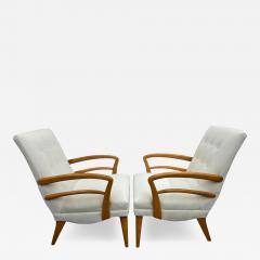 Paolo Buffa Pair Of Italian Modern Lounge Chairs By Paolo Buffa - 3895614