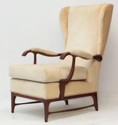 Paolo Buffa Pair of High Wingback Armchairs designed by Paolo Buffa 1955 Italy - 3558158
