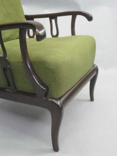 Paolo Buffa Pair of Italian Mid Century Modern Neoclassical Lounge Chairs by Paolo Buffa - 1770273