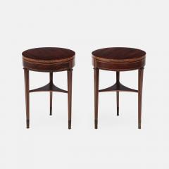Paolo Buffa Pair of Neoclassical Rosewood Nightstands or Bedside Tables by Paolo Buffa - 4200075