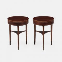 Paolo Buffa Pair of Neoclassical Rosewood Nightstands or Bedside Tables by Paolo Buffa - 4200078