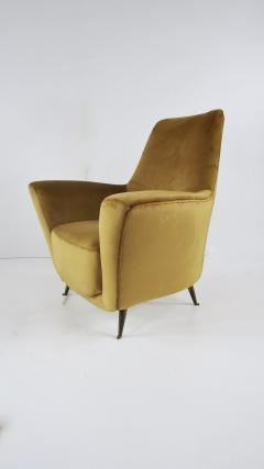 Paolo Buffa Pair of Rare Gold Ico Luisa Parisi Armchairs by Isa 1952 - 1907095