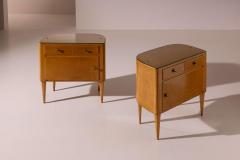 Paolo Buffa Pair of maple wood bedside tables bean shaped Italy 1950s - 4190072