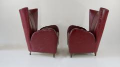 Paolo Buffa Pair of rare red sky Paolo Buffa armchairs 1950 - 1977536
