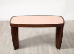 Paolo Buffa Paolo Buffa Attributed Coffee Table with Rose Gold Glass Top circa 1930s - 3926919