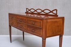 Paolo Buffa Paolo Buffa Buffet Sideboard in Walnut and Brass Mario Quarti Milan 1940s - 3799512