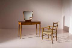 Paolo Buffa Paolo Buffa Chestnut vanity table with drawers and mirror by Valzania Italy 1938 - 3670426