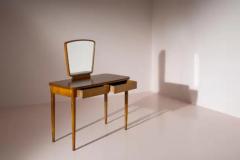 Paolo Buffa Paolo Buffa Chestnut vanity table with drawers and mirror by Valzania Italy 1938 - 3670438