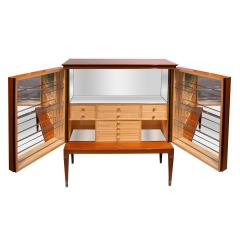 Paolo Buffa Paolo Buffa Exceptional Liquor Cabinet with Intricate Inlays 1950s - 3632424