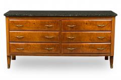 Paolo Buffa Paolo Buffa Italian Mid Century Mahogany and Marble 6 Drawer Dresser Sideboard - 4272814