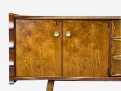 Paolo Buffa Paolo Buffa Italian Modern Cherrywood Brass Sideboard Italy 1950s - 4304907