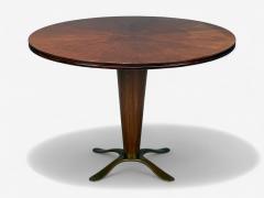 Paolo Buffa Paolo Buffa Mahogany Bronze Center Table Italy 1940s - 4382114