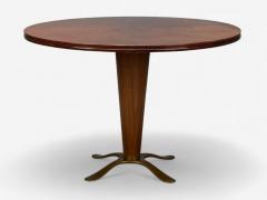 Paolo Buffa Paolo Buffa Mahogany Bronze Center Table Italy 1940s - 4382115