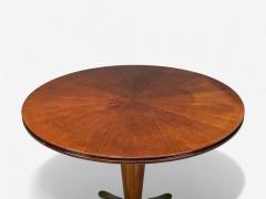 Paolo Buffa Paolo Buffa Mahogany Bronze Center Table Italy 1940s - 4382120
